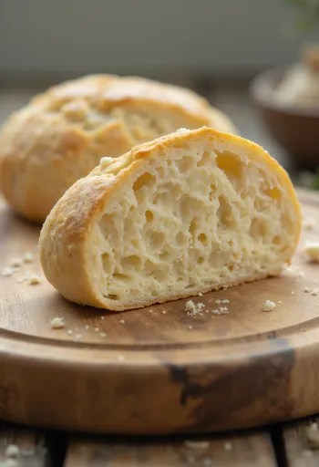 Drojdie proaspătă și uscată în bol mic și pe tocător, fundal deschis