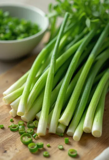 Chives uscat fulgi și măcinat pe suprafață de bucătărie