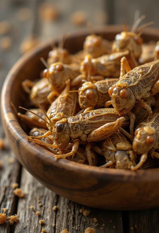 Carne proaspătă de lăcustă, pregătită pentru gătit