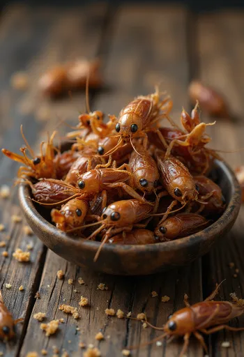 Greieri comestibili proaspeți, pregătiți pentru gătit