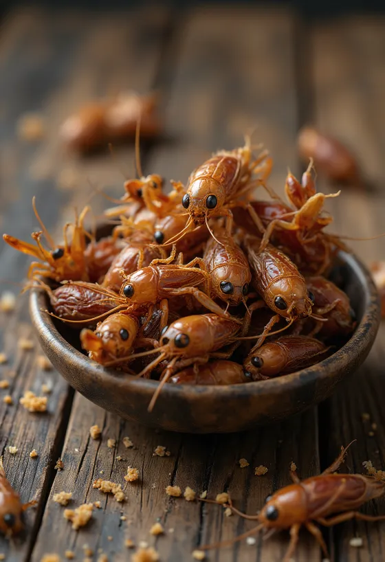 Greieri comestibili proaspeți, pregătiți pentru gătit