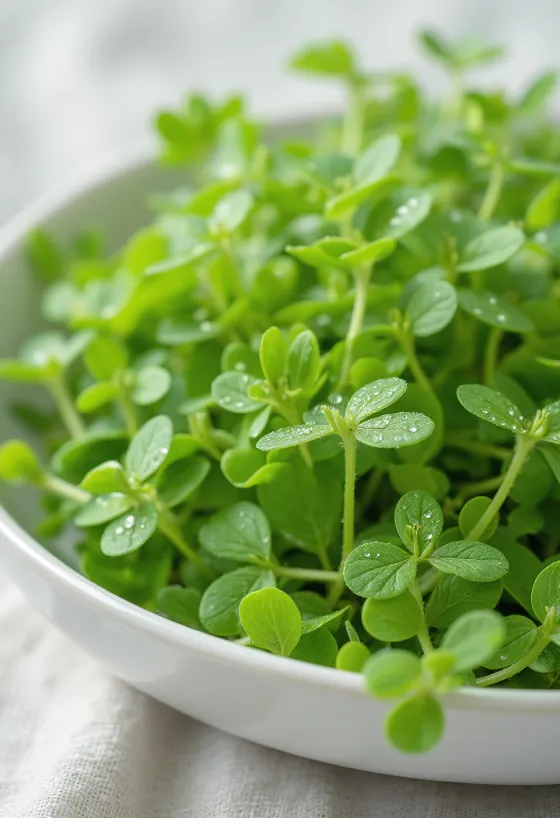 Plantă de rocoină proaspătă cu flori mici albe