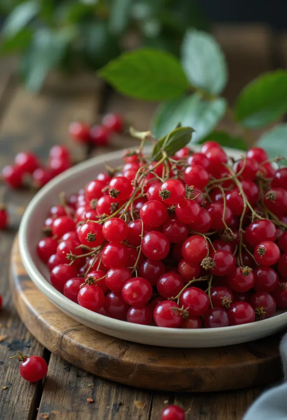 Fructe de soc roșu, culoare roșie vibrantă și suprafață ușor lucioasă