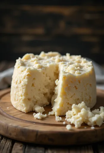 Brânză Pecorino maturată din lapte de oaie în bol ceramic