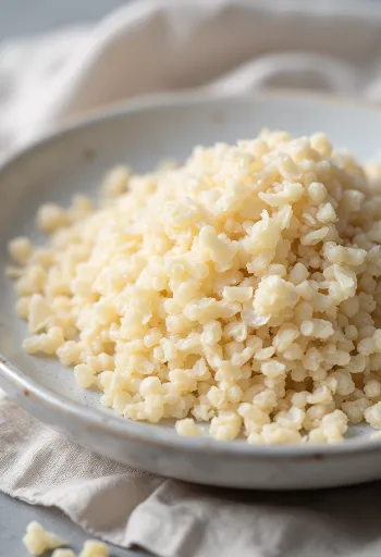 Fulgi de quinoa uscați, textură fină și culoare naturală