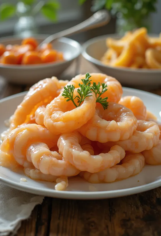 Carne proaspătă de scoică inimă pe gheață cu lămâie și pătrunjel