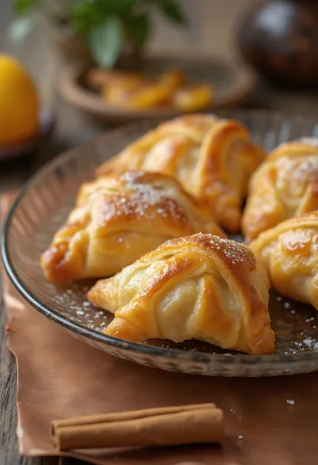 Samosa cu gutui proaspăt coaptă