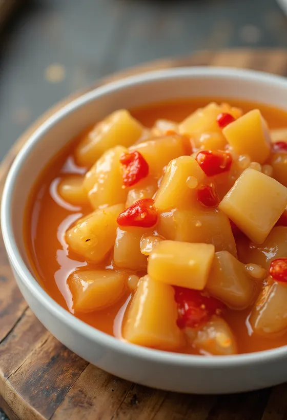 Sos de ananas dulce-acrișor servit