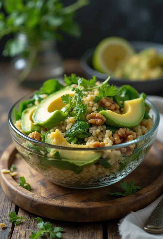 Buddha Bowl cu quinoa, lime și spanac
