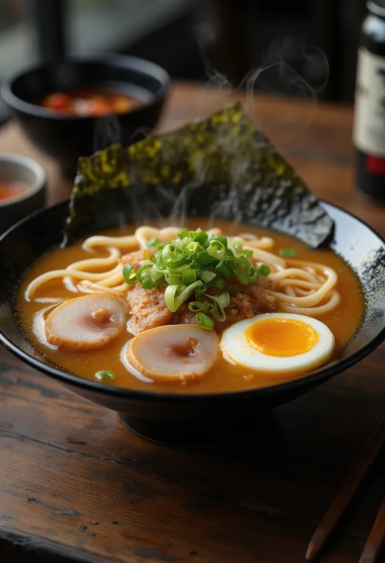 Chashu ramen servit