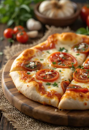 Pizza ai Pomodori Secchi cu roșii uscate și brânză