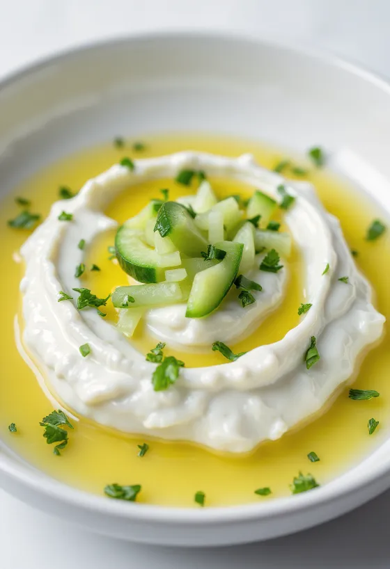Sos Tzatziki servit cu lipie pita proaspătă