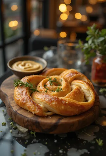 Burek cu hummus servit