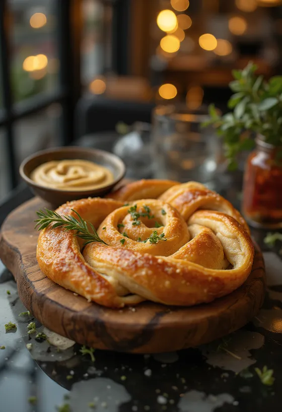 Burek cu hummus servit