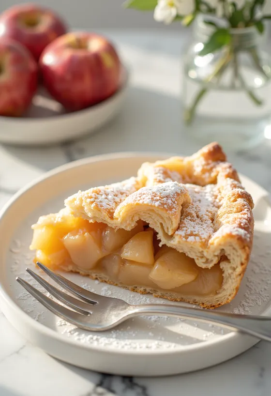 Plăcintă cu mere tradițională – Prăjitură de casă umplută cu mere moi cu scorțișoară în aluat crocant.