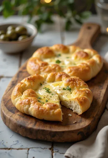 Bolo do caco cu brânză, chiflă proaspătă cu umplutură de brânză