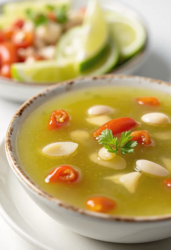 Sos dulce-acrișor cu lime și chili servit