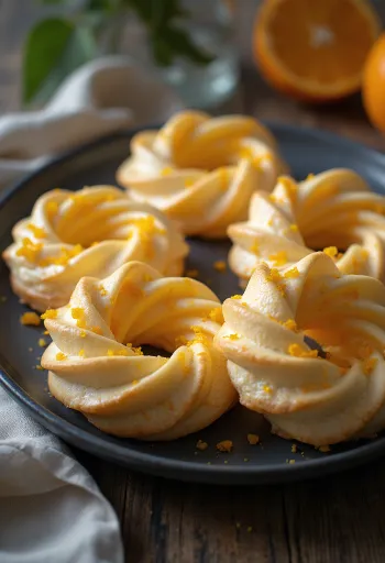 Bezele cu miere și portocale servite