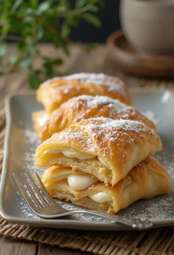 Tort Millefoglie italian cu aluat foitaj crocant și cremă de vanilie