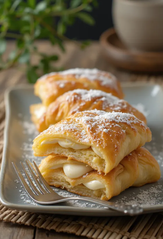 Tort Millefoglie italian cu aluat foitaj crocant și cremă de vanilie