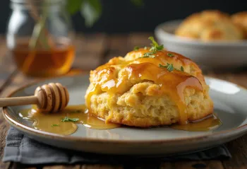 Scones cu miere, prăjituri aurii cu crustă crocantă