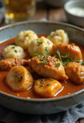 Tocăniță de prepeliță servită