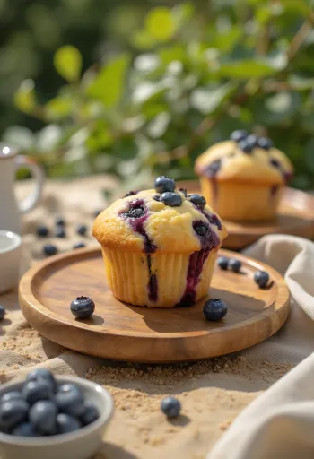 Cupcake cu Afine servit