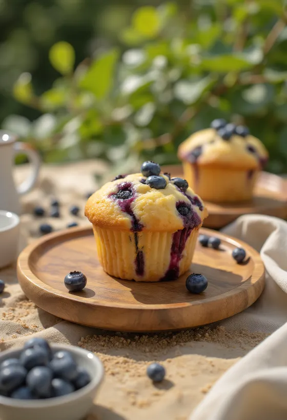 Cupcake cu Afine servit