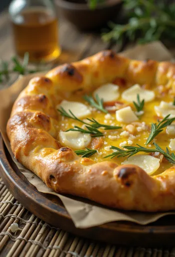 Pizza al Rosmarino cu rozmarin și parmezan