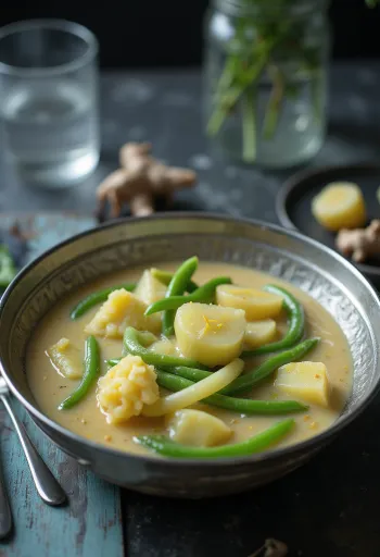 Supă Shukto cu castravete amar și legume proaspete bengaleze