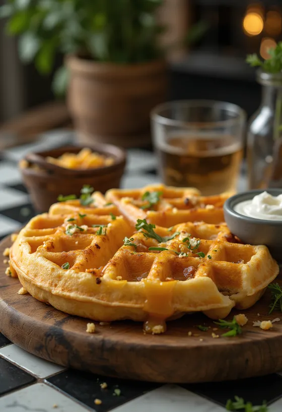 Gofre cu Usturoi servite