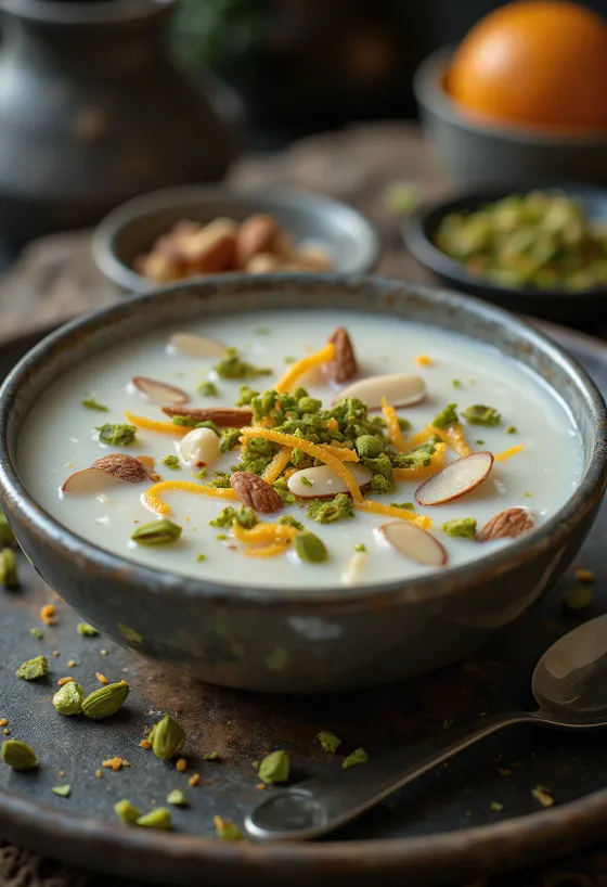 Desert indian Malai cu fistic și migdale