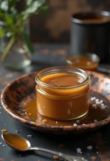 Dulce de leche cu caramel, ca un sos de desert bogat și cremos