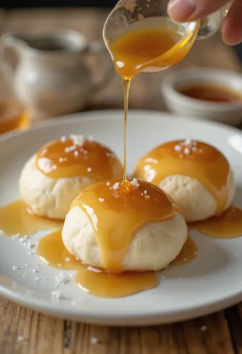 Bao bun cu caramel servit