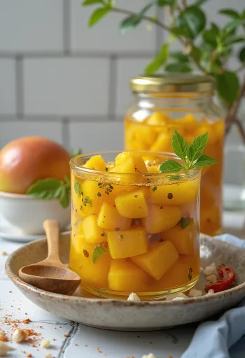 Achar murătură indiană în borcan