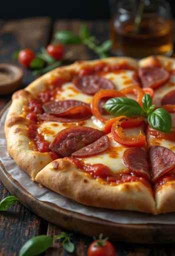 Pizza alla Campagnola cu salam și legume