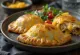Empanada cu pui și cheddar coaptă auriu