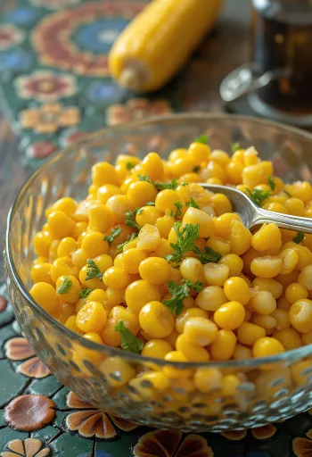 Salată de porumb proaspătă cu legume crocante și sos cremos