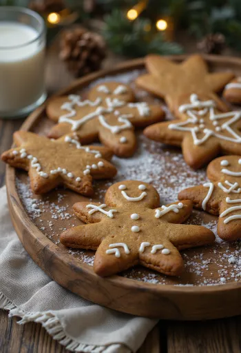 Figurine de turtă dulce servite, decorate