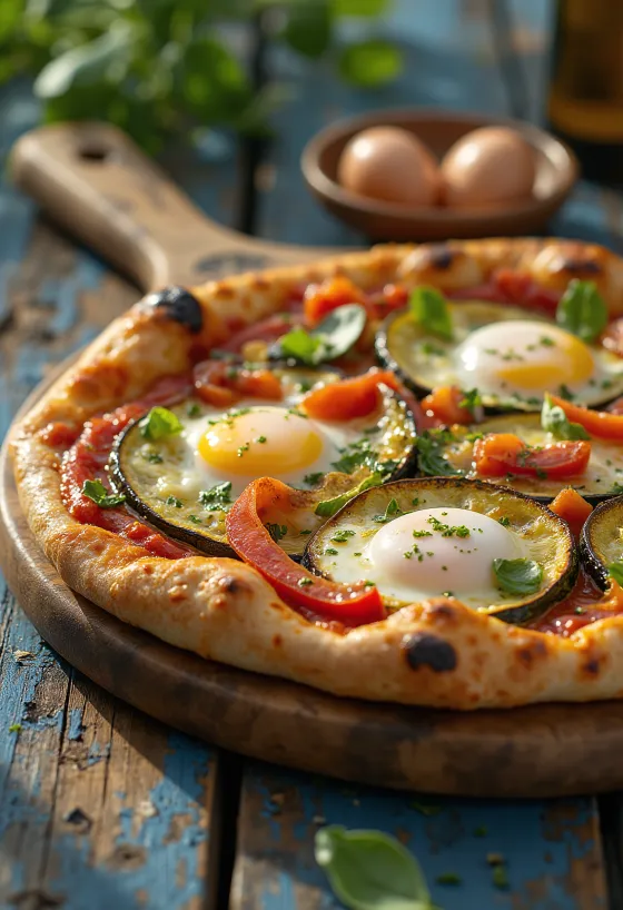 Pizza alla Griglia cu legume la grătar