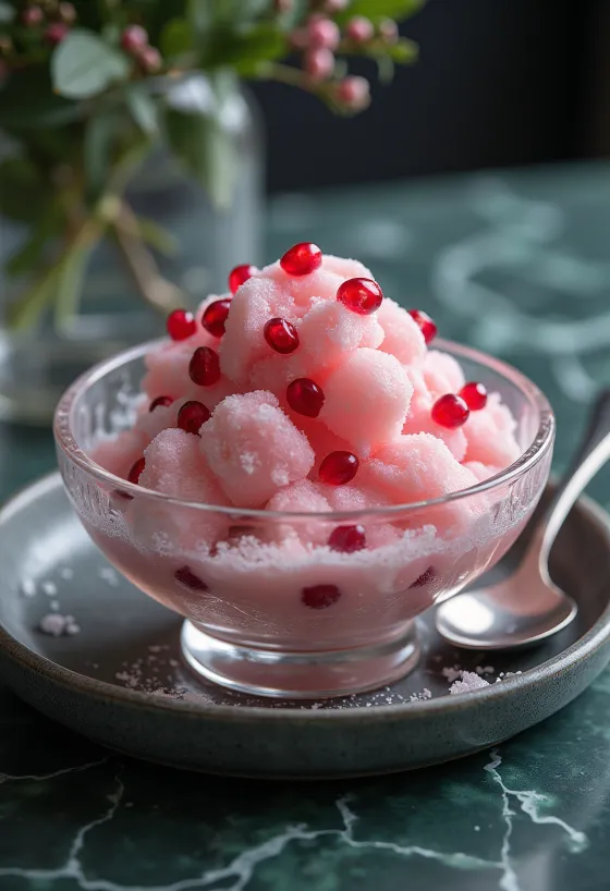 Parfait cu rodie servit