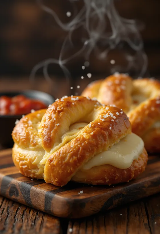 Covrigi cu Mozzarella proaspăt copți