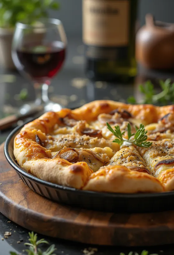 Pizza Sfincione cu blat gros sicilian și ceapă dulce