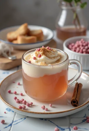 Cidru cu piper roz servit în pahar