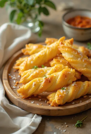 Saleuri cu brânză crocante proaspăt coapte, cu strat de brânză auriu