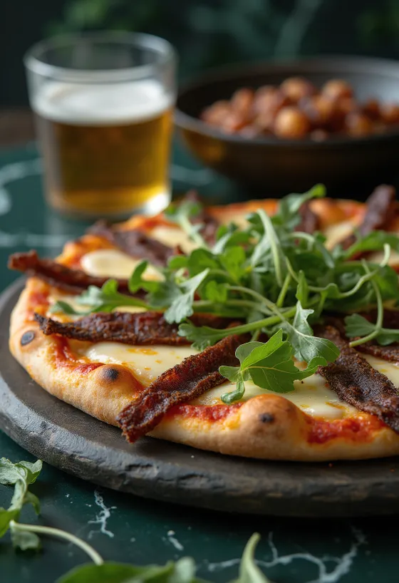 Pizza Sudafricana servită