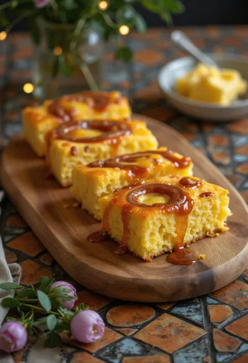 Pâine de porumb BBQ servită