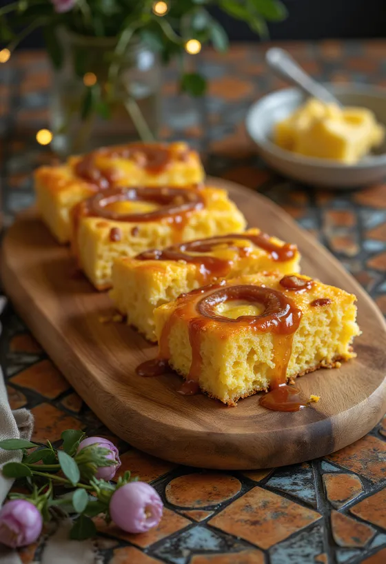 Pâine de porumb BBQ servită