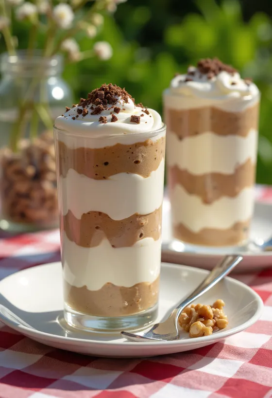 Desert la pahar cu castane servit