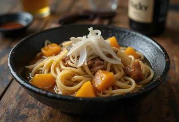 Hōtō cu konnyaku supă miso bogată cu tăiței și legume